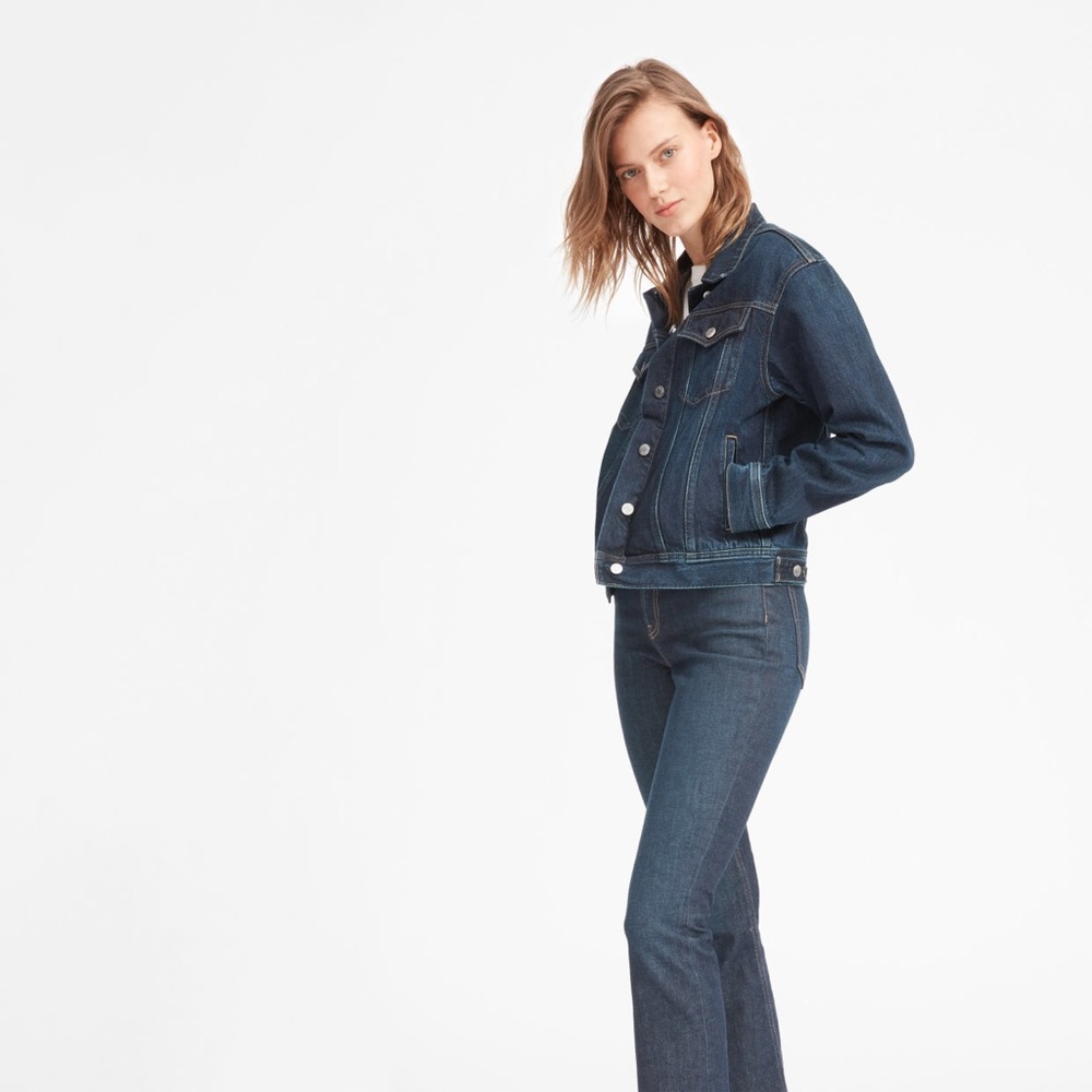 Everlane The Denim Jacket - Vintage Dark Blue Wash